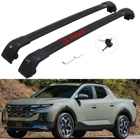 Buy SAREMAS Black roof Cargo Rack for Hyundai Santa Cruz 2021 2022 2023 Roof Rack Cross Bars ...