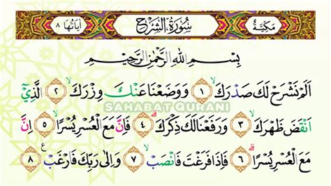 Inilah Surah Al Insyirah Surat Keberapa | See Moslem Surah