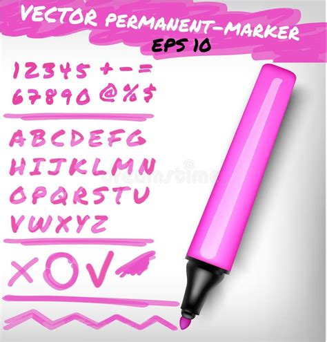 Vector Felt-pen Illustration Stock Illustration - Illustration of color, linen: 97293018