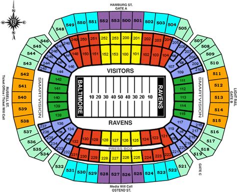 Ravens Seating Diagram