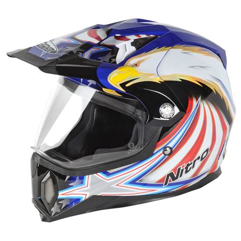 Nitro MX453 Eagle Supermoto MX Helmet - Motocross Helmets - Ghostbikes.com