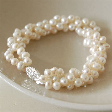 Multi Strand Pearl Bracelet By Highland Angel | notonthehighstreet.com