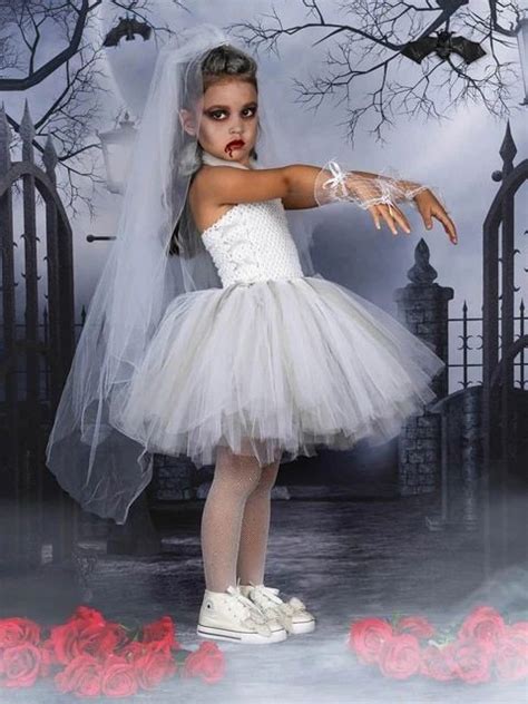 Kids Bride Costume, Princess Halloween Costume Kids, Zombie Bride Costume, Halloween Bride ...