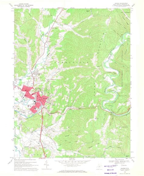 1969 Elkins, WV - West Virginia - USGS Topographic Map - Historic Pictoric