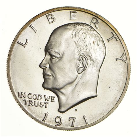 Silver - SPECIALLY MINTED - S Mint Mark 1971-S 40% Eisenhower Silver ...