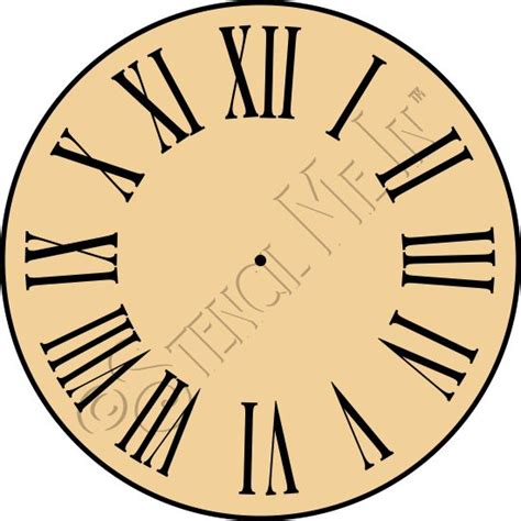 Roman Numeral Clock Face Stencil | Stencil Me In