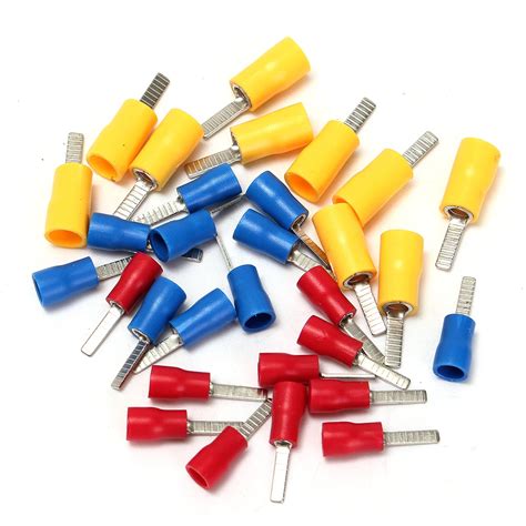 10/25Pcs Flat Blade Wire Crimp Terminal Insulated Electrical Connector ...