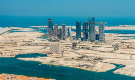 Aerial View of Abu Dhabi Skyline Stock Image - Image of high, arabian ...