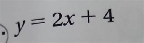 Solved y=2x+4 | Chegg.com