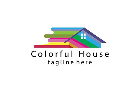 Home Logo Illustration Colorful Outline Graphic by cavuart · Creative Fabrica