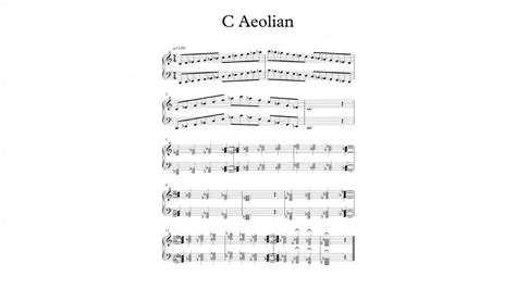 C Aeolian Scale and Chords - YouTube