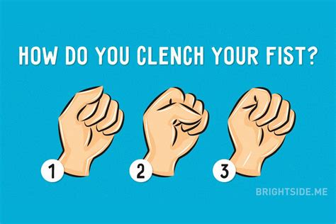 The way you clench your fist reveals traits of your personality