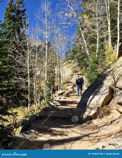 Hiking a Rugged Trail in the Rockies Stock Photo - Image of rocky ...