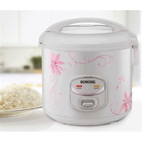 Buy BOROSIL Pronto Deluxe II 1.8 Litre Electric Rice Cooker with Automatic Thermal Cutoff (White ...