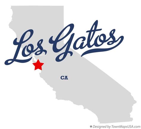 Map of Los Gatos, CA, California