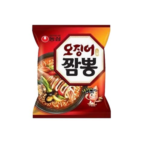 [Pack of 10] Nongshim Oh-Jjam, Squid JJAMPONG Ramen Spicy Korean ...