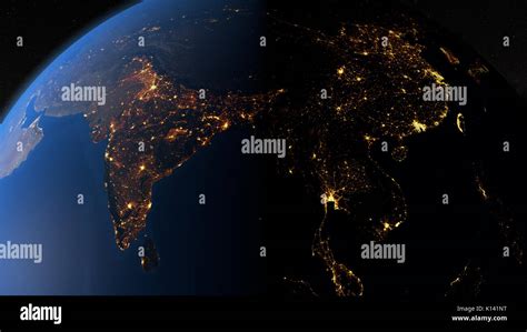 China at night nasa hi-res stock photography and images - Alamy