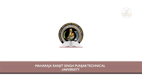 Maharaja Ranjit Singh Punjab Technical University Applications are ...