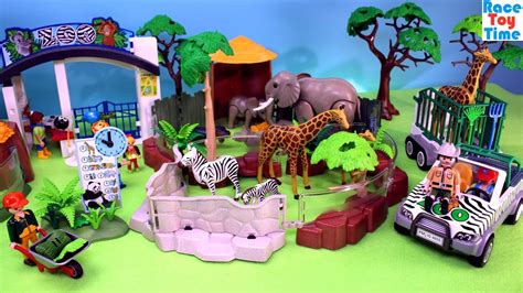 Playmobil Animals Zoo Playset Build and Play - Fun Toys For Kids - YouTube