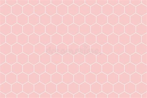 Honeycomb Grid Tile Seamless Background or Hexagonal Cell Texture. in Color Pink Stock ...