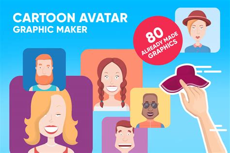 Cartoon Avatar Graphic Maker [+ 80 premade avatars] | GraphicMama