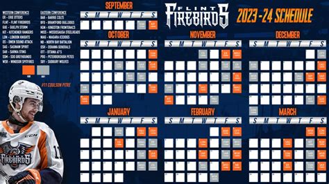 Presenting Your 2023-24 Flint Firebirds Schedule – Flint Firebirds