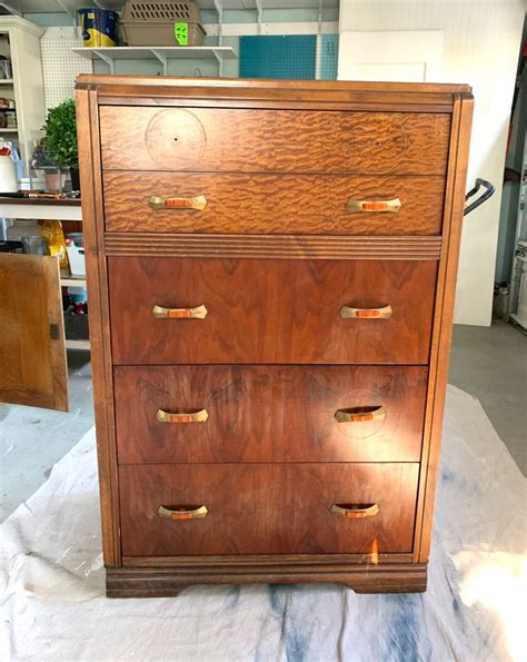 Art Deco Dresser Makeover - Saw Nail and Paint