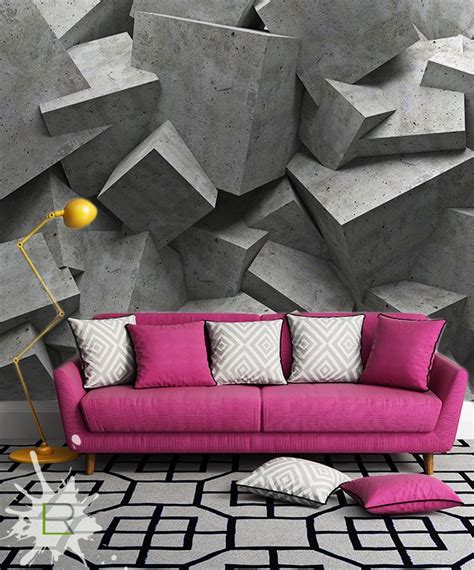 Fototapeta 3D Beton 3d Wall Murals, 3d Wall Decor, Wall Art, Interior ...