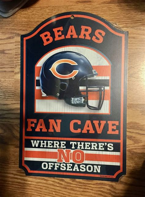 Chicago Bears Fan Cave Wood Sign (LAST ONE)