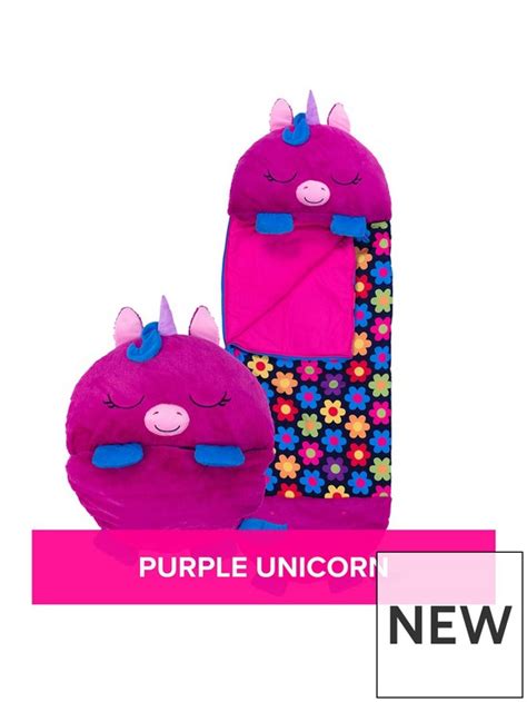 Happy Nappers Happy Nappers Purple Unicorn Sleeping Bag Large | very.co.uk