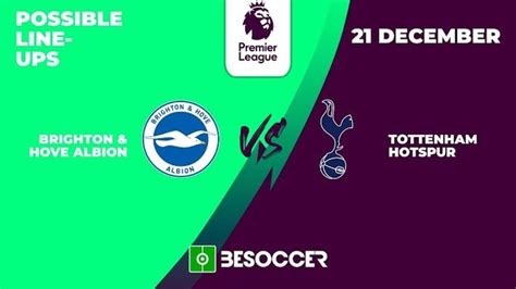 Possible lineups for Brighton v Tottenham match