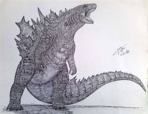 How To Draw Godzilla King Of The Monsters at Drawing Tutorials