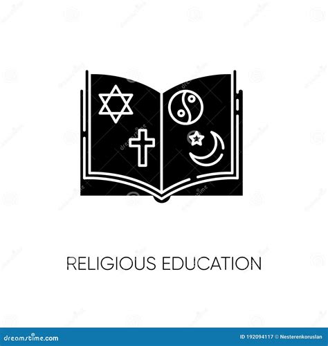 Religious Education Black Glyph Icon Stock Vector - Illustration of college, lesson: 192094117