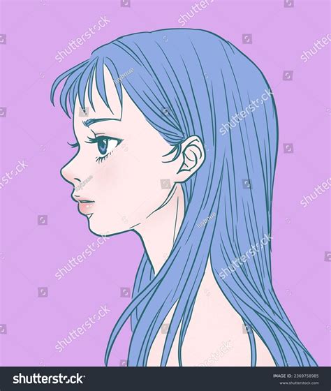 Anime female side profile: Más de 15 ilustraciones y dibujos de stock ...