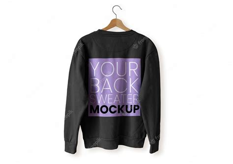 Premium PSD | Black Back Sweater Mockup