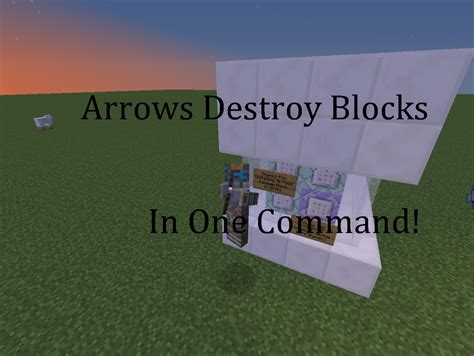 Arrows Damage Blocks IN ONE COMMAND! Minecraft Project