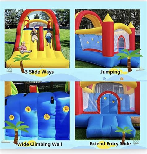 LARGE BOUNCY CASTLE WITH DOUBLE SLIDE AND CLIMBING WALL – North Coast ...