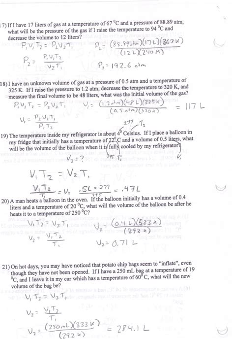 Charles Law Worksheet Answers - Proworksheet.my.id