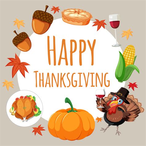 Happy thanksgiving card concept 298987 Vector Art at Vecteezy