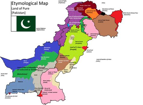 Etymological map pf Pakistan [OC] [400x800] : r/etymologymaps