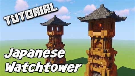 How To Build A Japanese Watchtower | Minecraft Tower - YouTube