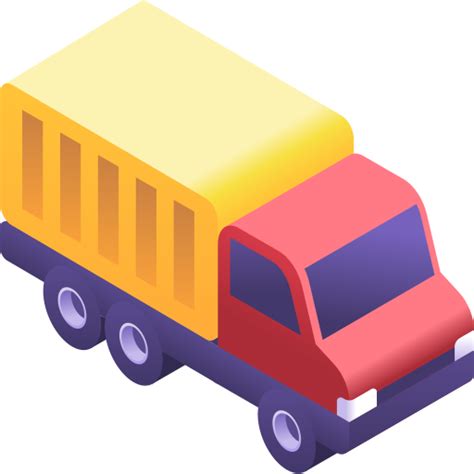 3d truck Gradient Isometric Gradient icon