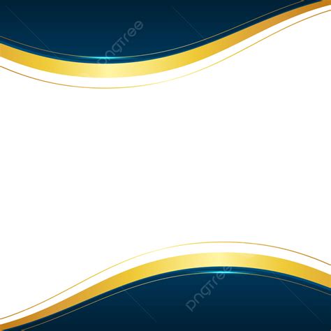 Dark Blue Wavy Curve With Golden Wave Border Frame Banner Business ...