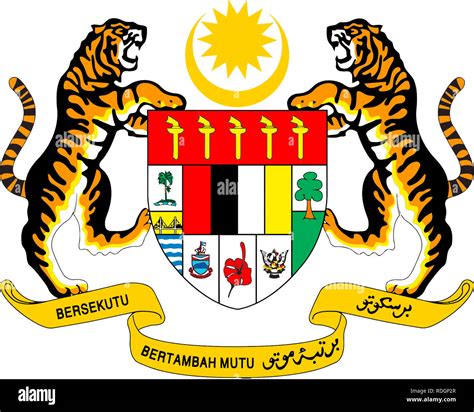 National coat of arms of Malaysia Stock Photo - Alamy