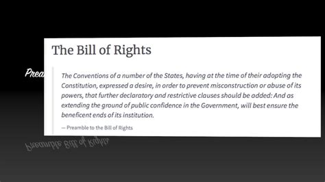 Preamble The Bill of Rights - YouTube