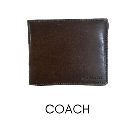 Leather Coach Wallet Brown leather coach wallet in... - Depop