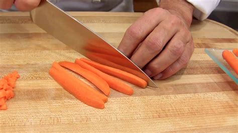 Cutting Carrots Into Paysanne - YouTube