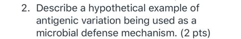 Solved 2. Describe a hypothetical example of antigenic | Chegg.com