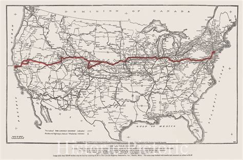 Historic Map : Lincoln Highway Association Map of The Lincoln Highway, - Historic Pictoric