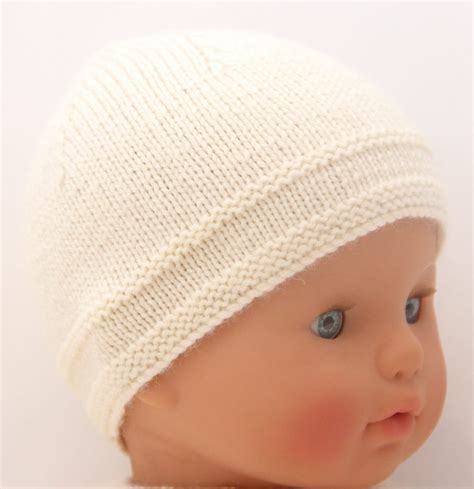 Baby Hat / Knitting Pattern Instructions in English / PDF Instant Download / 4 Sizes : Newborn ...